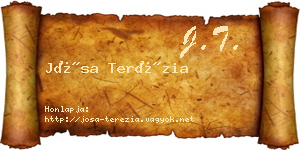 Jósa Terézia névjegykártya